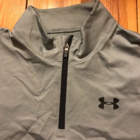 Under Armor Gray Half Zip Jacket, EUC, XL - Picture 2 of 12